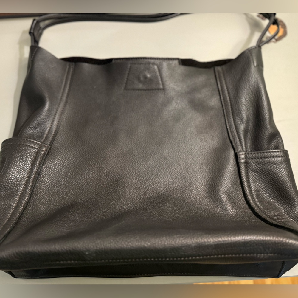 Rough & Tumble large kirigami black tote in smooshy black leather ♥️